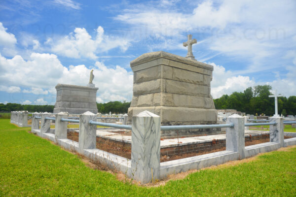 Very Remote Cemetery Stands Hidden In The Trees Near West Cote Blanche Bay In The Bayou Of Louisiana