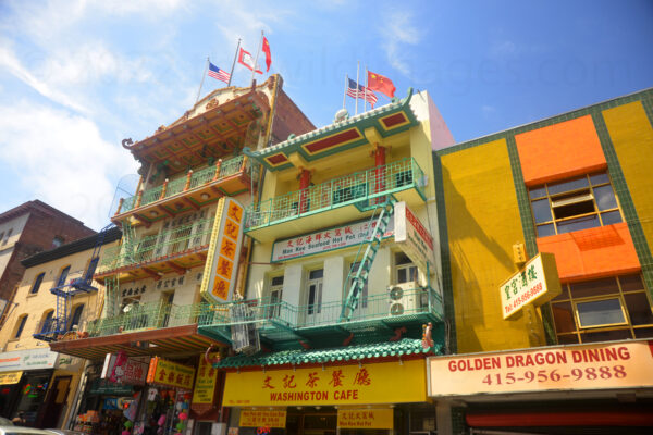 The Unique Designs And Architecture Of Buildings Deep Within Chinatown In San Francisco, California