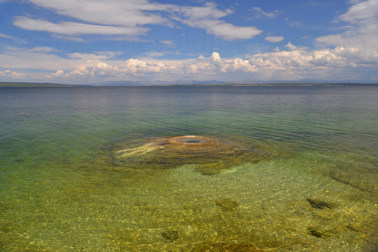 Fishing Cone Wave Patterns Of Yellowstone Lake In Yellowstone National  Park, Wyoming