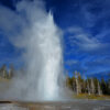 Grand Geyser Pause Burst In Yellowstone National Park, Wyoming