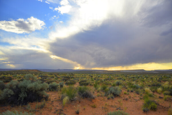 Wild Clouds At Sunset Over The Elevated Plains Of Grand Staircase-Escalante National Monument, Utah